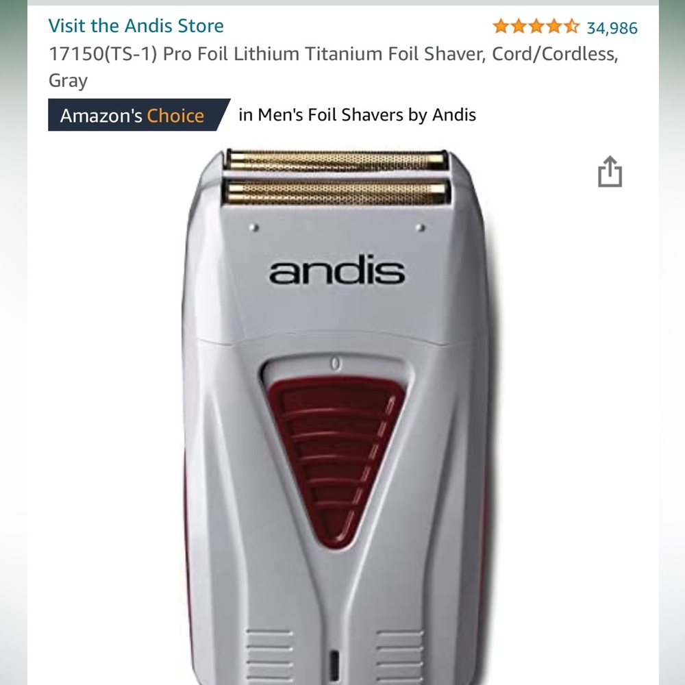 ANDIS PRO FOIL LITHIUM SHAVER